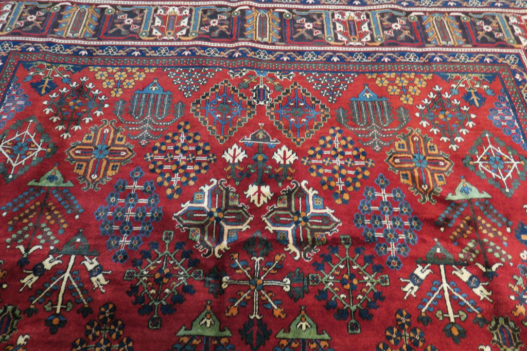 6' 10" x 10' 7" Persian Joshaghan Rug image 2