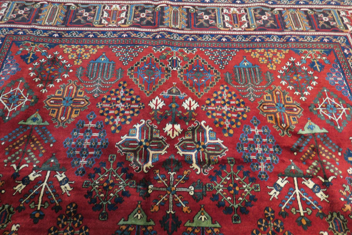 6' 10" x 10' 7" Persian Joshaghan Rug image 2