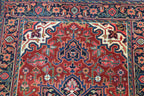 4' 1" x 6' 0" India Heriz Rug image 5