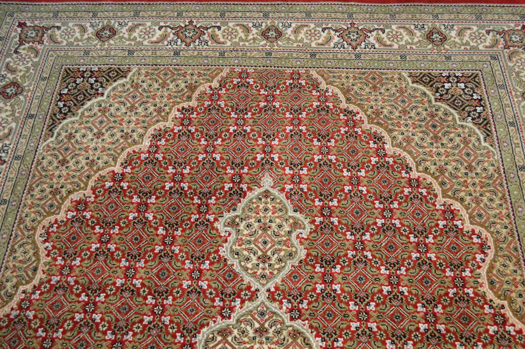 6' 3" x 9' 5" India Tabriz Rug image 3