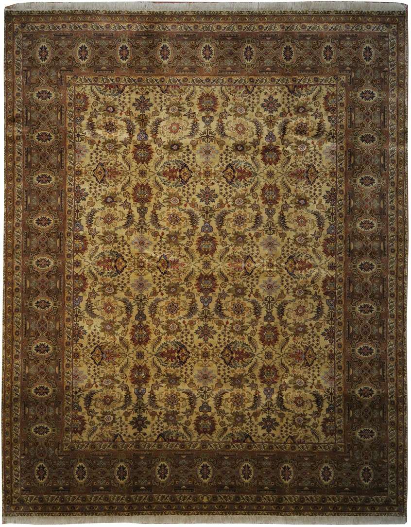 8' 1" x 10' 0" India Agra Rug image 0