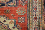 4' 0" x 6' 1" Pakistan Kazak Rug image 11