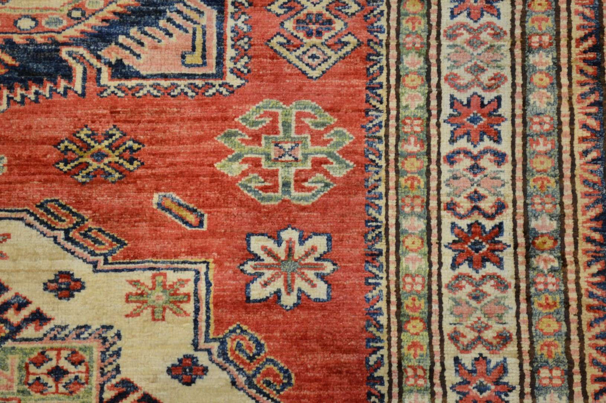 4' 0" x 6' 1" Pakistan Kazak Rug image 11