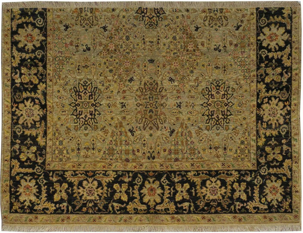 3' 8" x 4' 9" India Agra Rug image 0