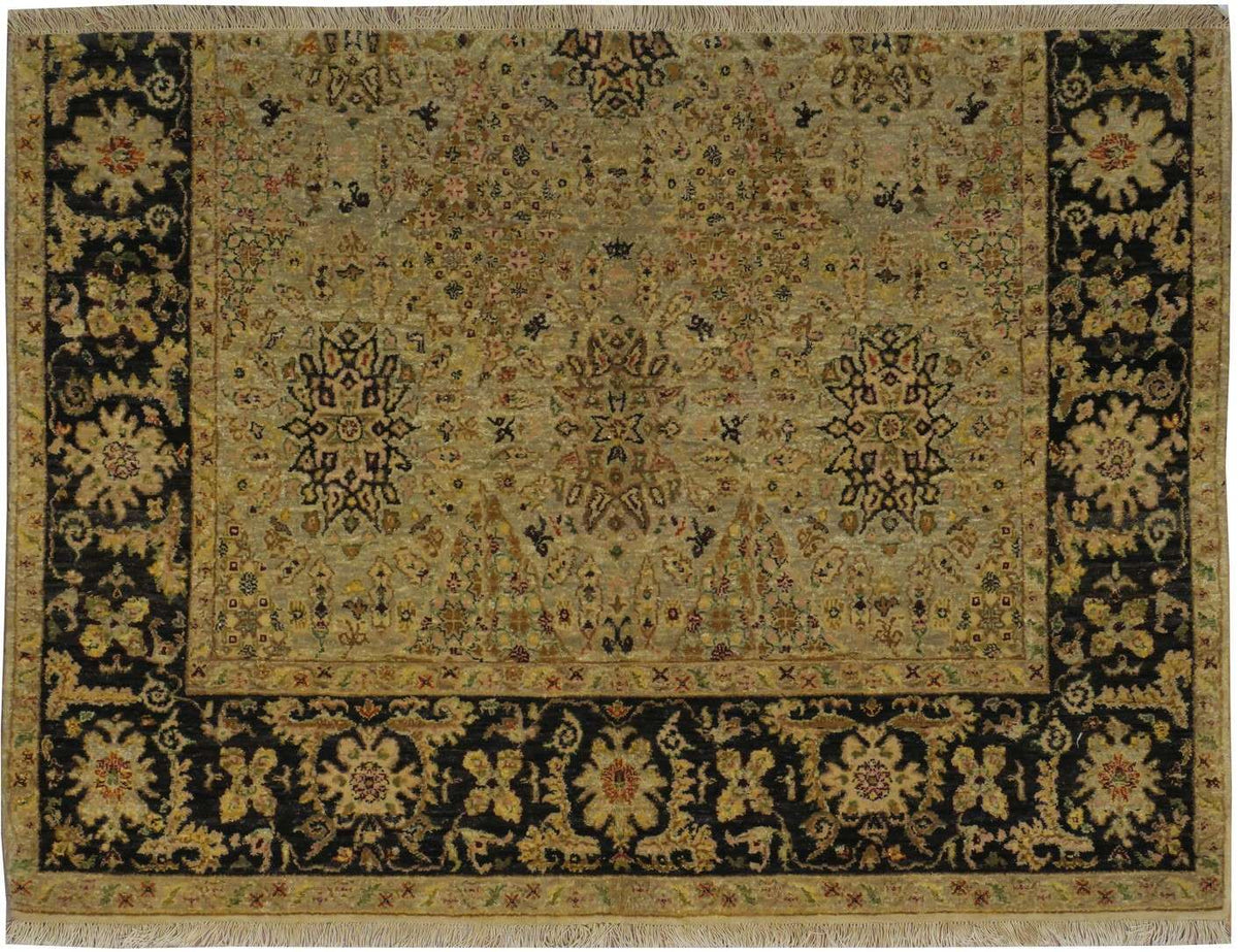 3' 8" x 4' 9" India Agra Rug image 0
