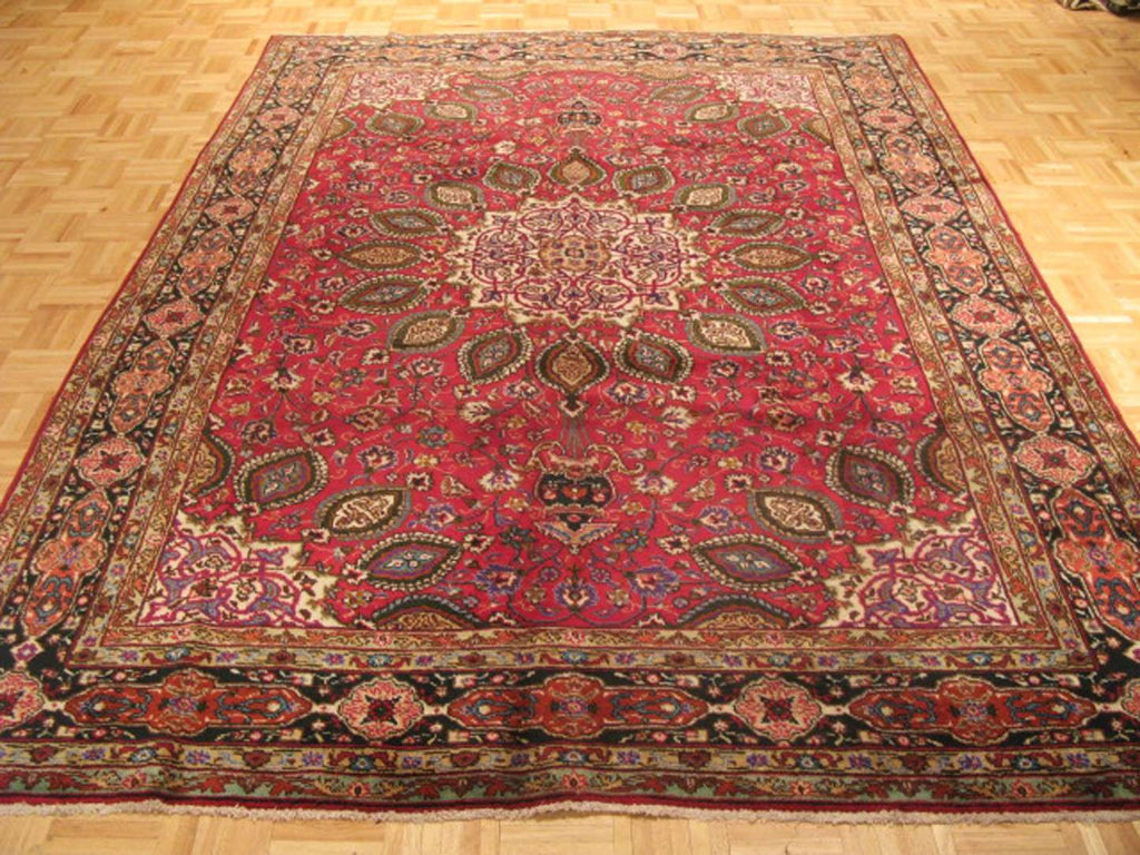 6' 8" x 9' 7" Persian Tabriz Rug image 1