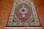 4' 0" x 6' 2" India Tabriz Rug image 1