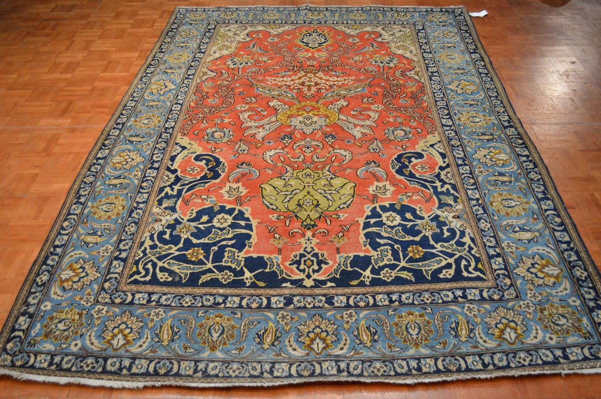 6' 3" x 9' 5" Persian Mohtasham Rug image 1