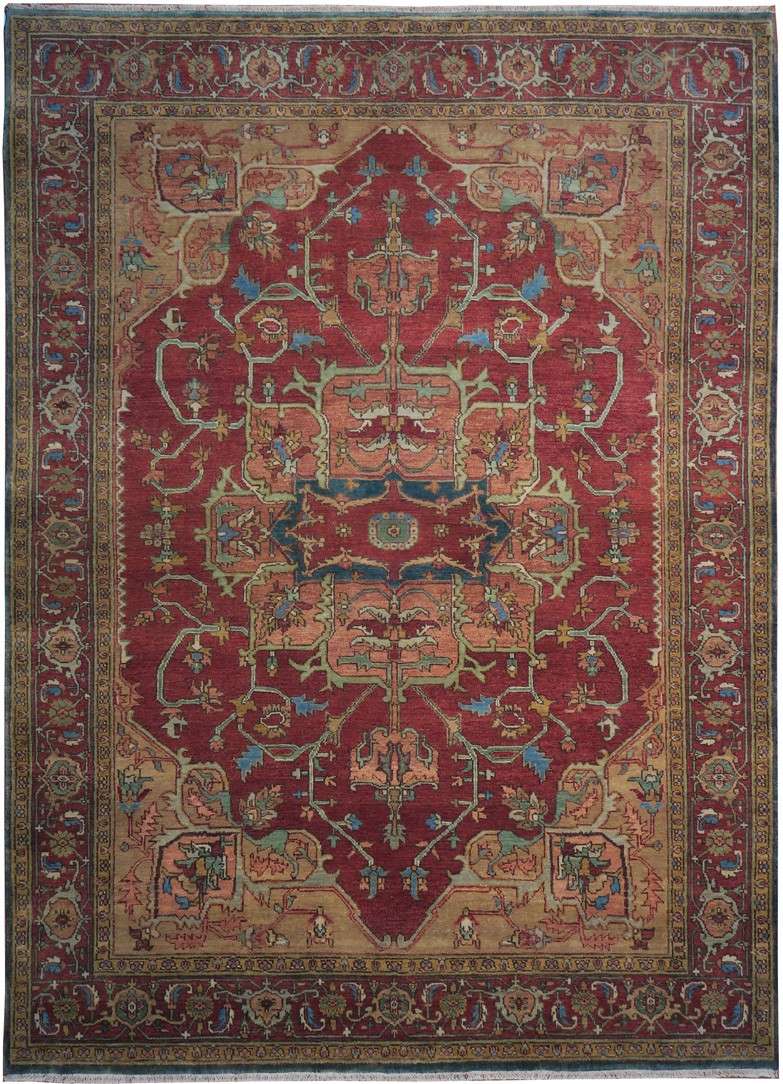 7' 8" x 10' 3" India Serapi Rug image 0