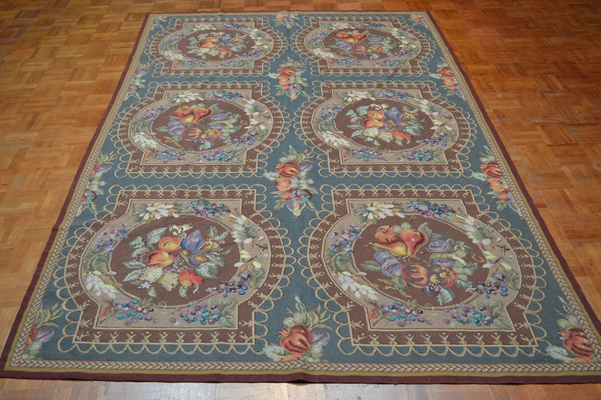 6' 0" x 8' 7" French Needlepoint Rug image 1