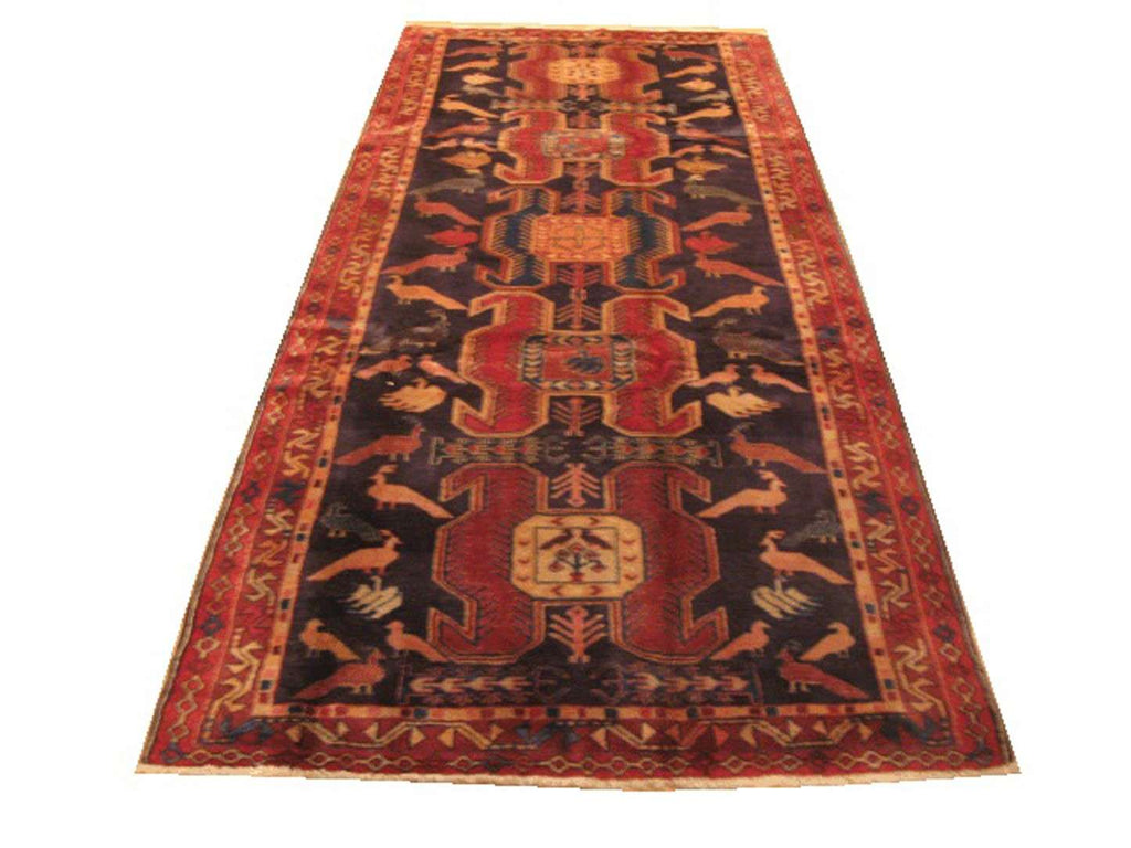 4' 5" x 10' 2" Persian Meshkin Runner image 0