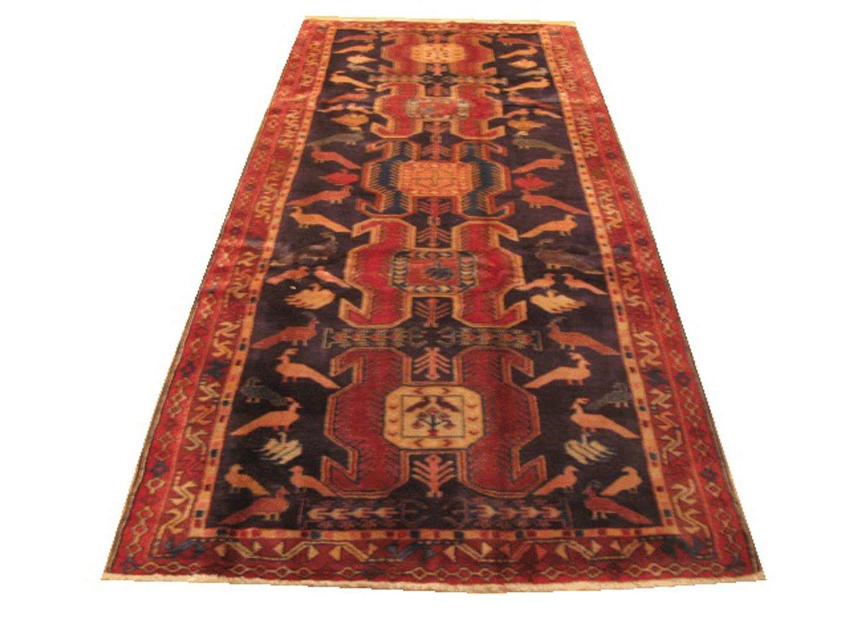 4' 5" x 10' 2" Persian Meshkin Runner image 0