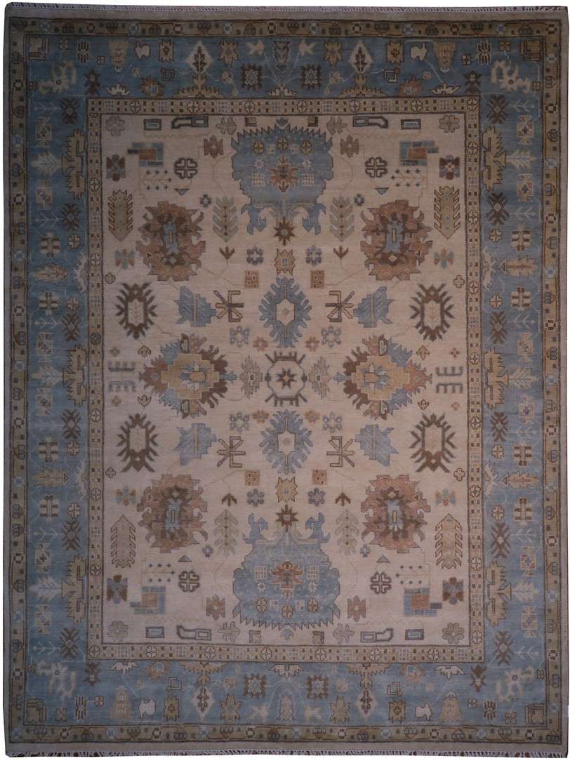 9' 2" x 12' 1" India Oushak Rug image 0