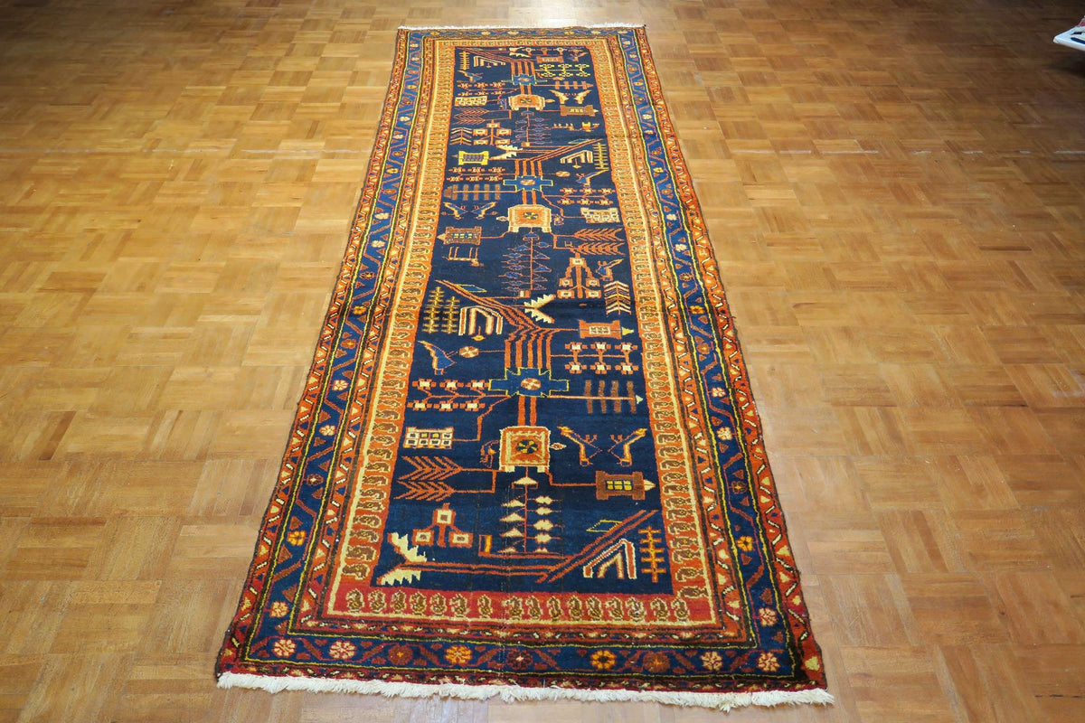 3'5'' x 10'3'' Persian Hamadan Runner image 2