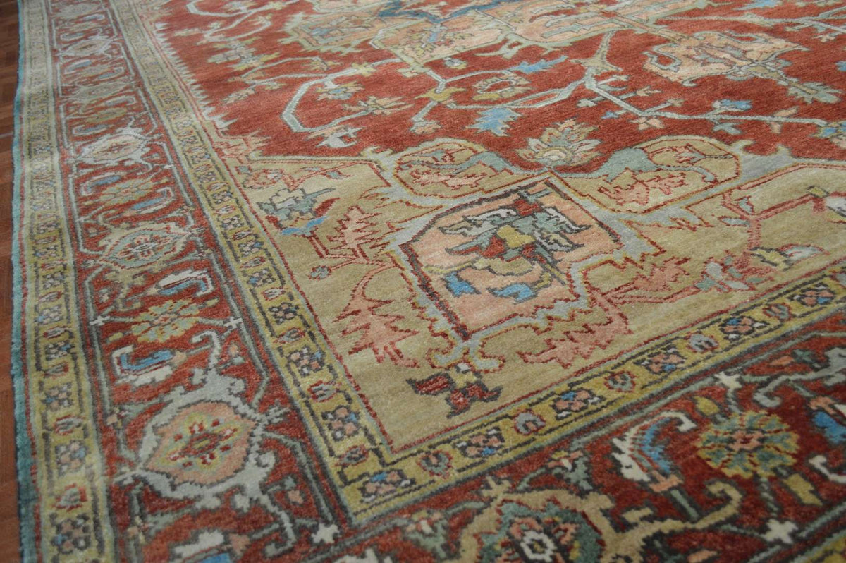7' 8" x 10' 3" India Serapi Rug image 5