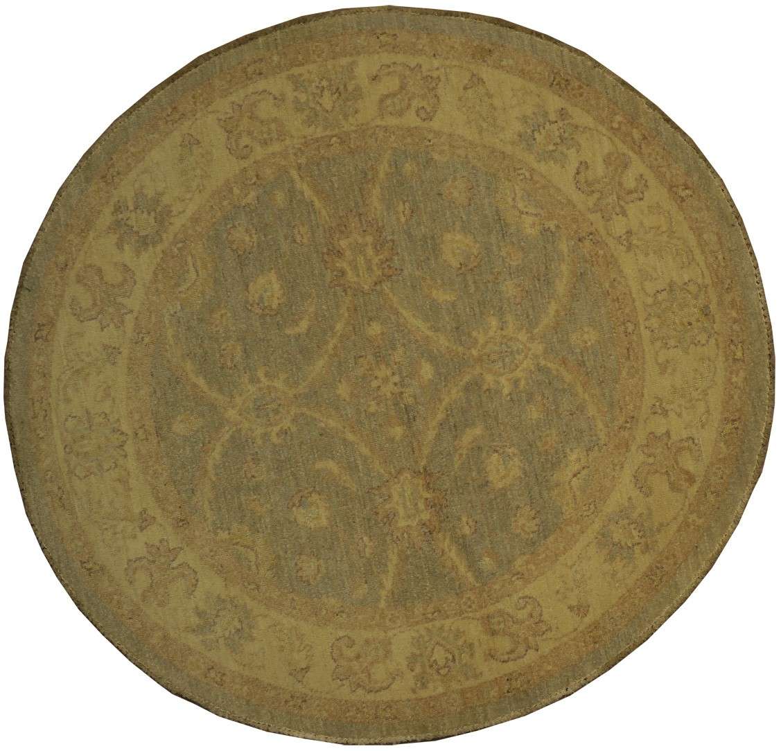 4' 0" x 4' 0" Pakistan Peshawar Round Rug image 0
