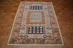 4' 1" x 6' 0" Pakistan Kazak Rug image 1