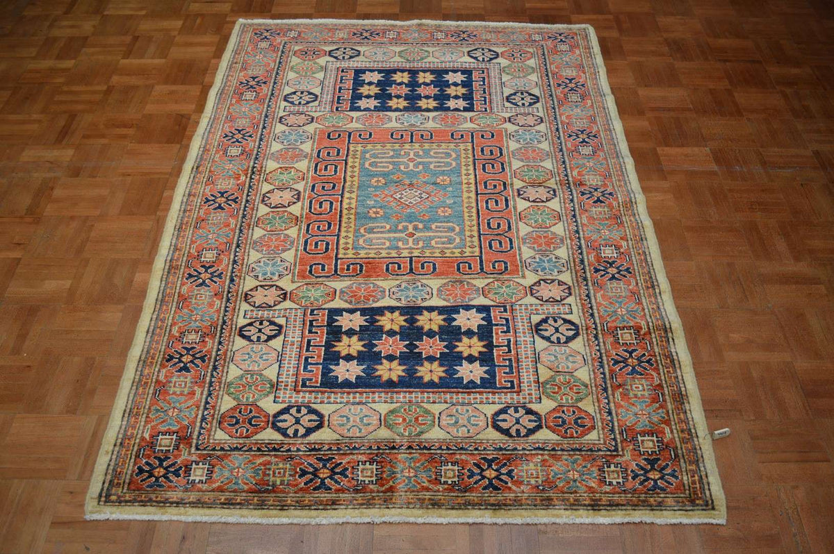 4' 1" x 6' 0" Pakistan Kazak Rug image 1
