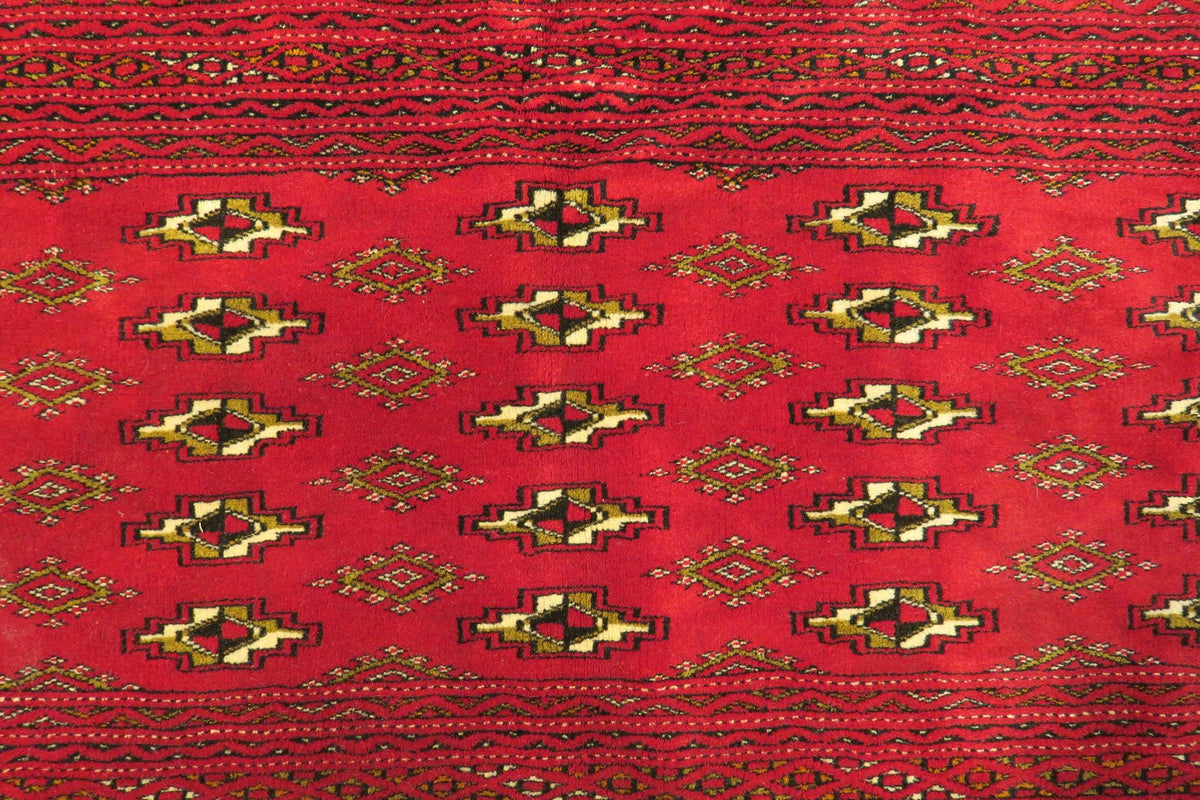 1' 9" x 4' 3" Persian Turkeman Rug image 3