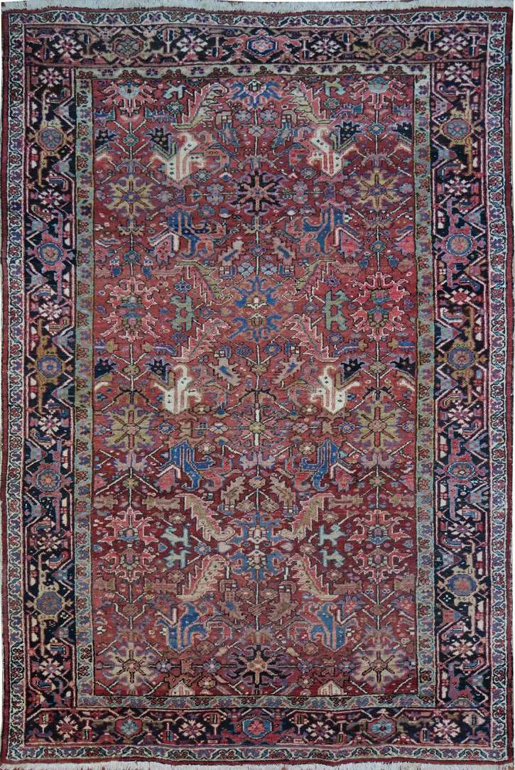 7' 3" x 10' 3" Persian Heriz Rug image 0