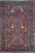 7' 3" x 10' 3" Persian Heriz Rug image 0