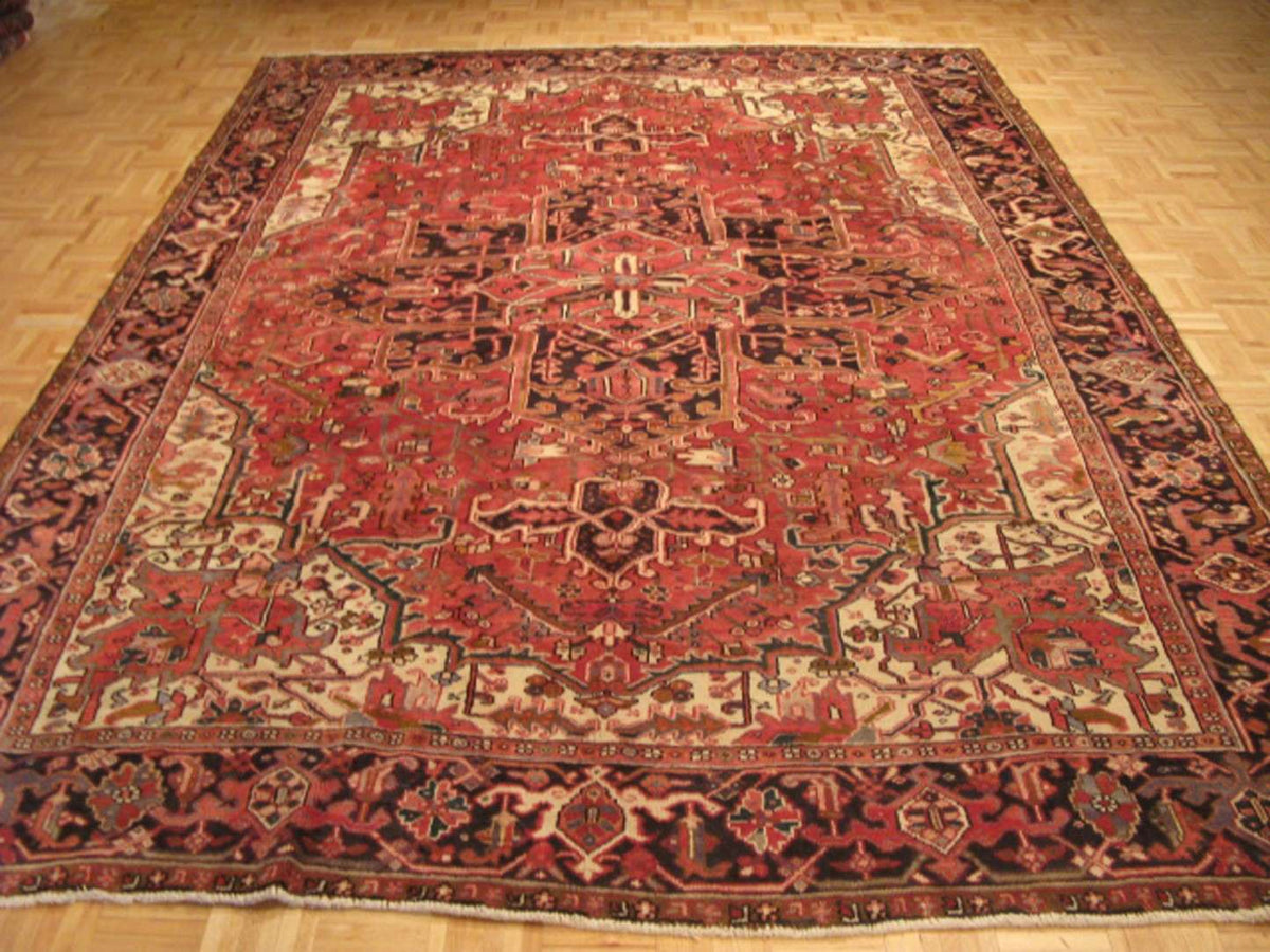 8' 1" x 11' 7" Persian Heriz Rug image 1
