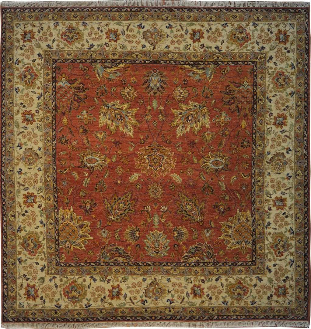 8' 0" x 8' 2" India Sultanabad Square Rug image 0