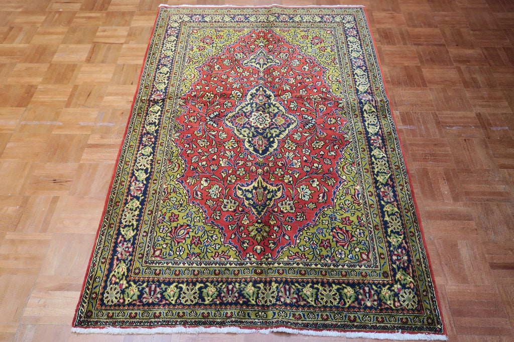 3' 5" x 5' 6" Persian Qum Rug image 5