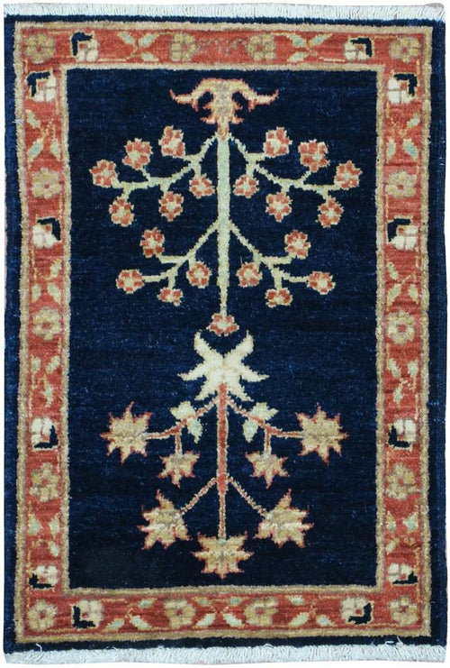 1' 7" x 2' 4" India Peshawar Rug image 0