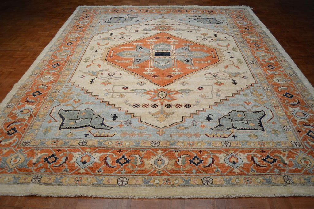 9' 1" x 12' 0" Pakistan Serapi Rug image 1