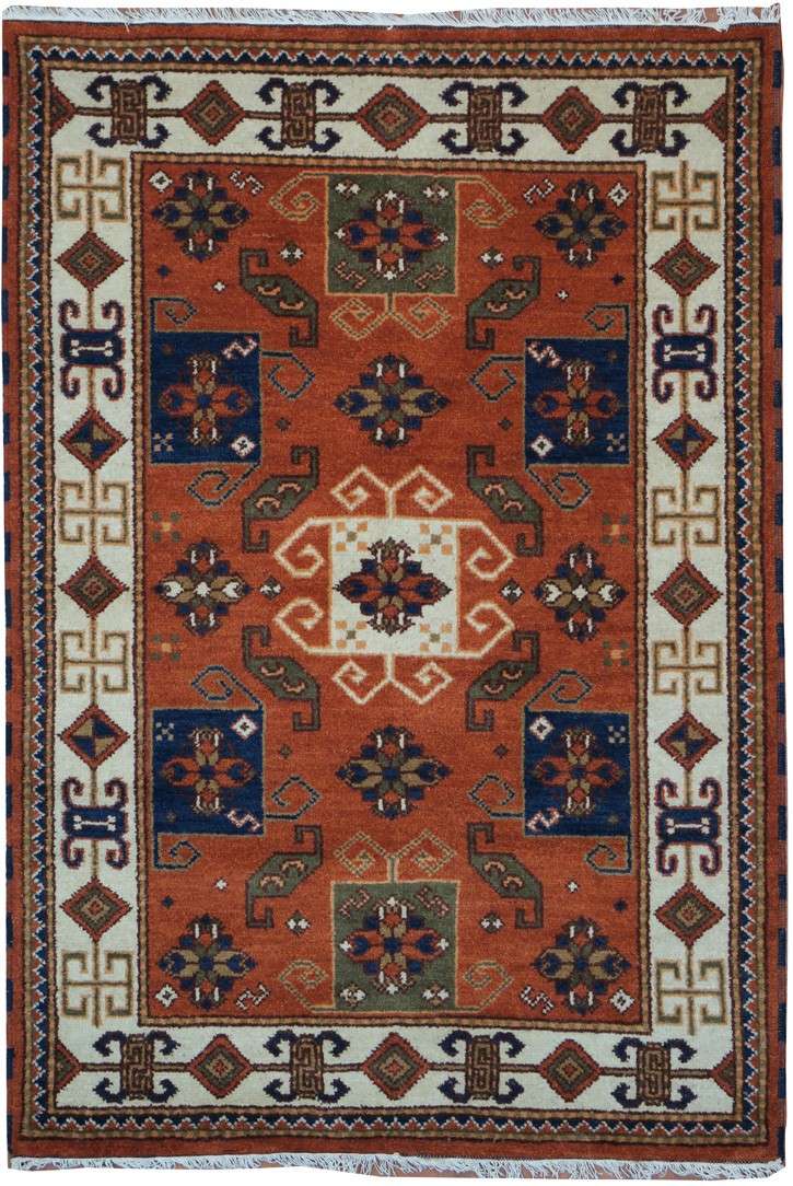 4' 0" x 6' 0" India Kazak Rug image 0
