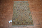 2' 4" x 4' 3" India Agra Rug image 1