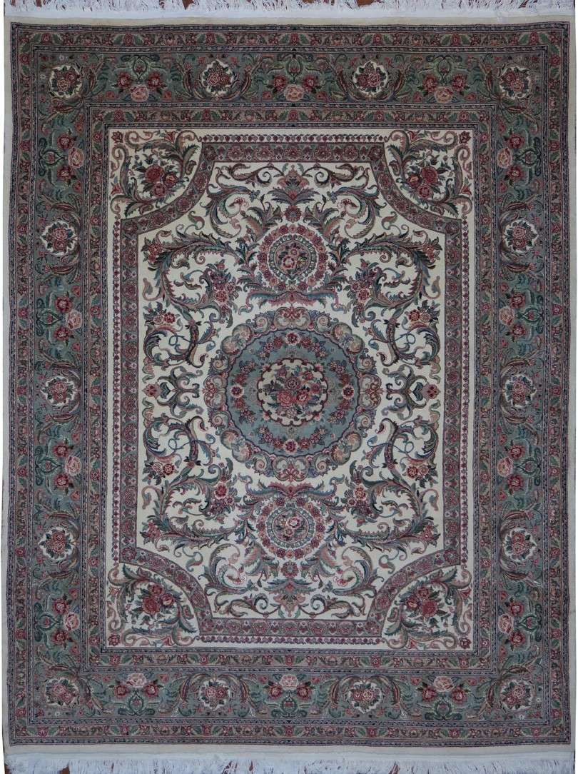 8' 1" x 10' 9" India Tabriz Rug image 0