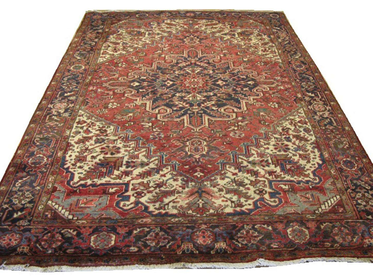 7' 0" x 10' 7" Vintage Heriz Rug image 0