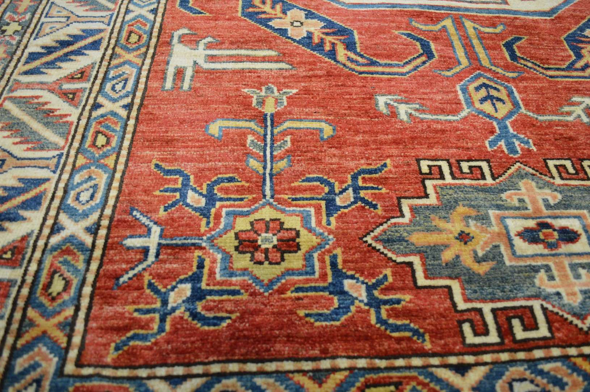 4' 3" x 7' 0" Pakistan Kazak Rug image 6