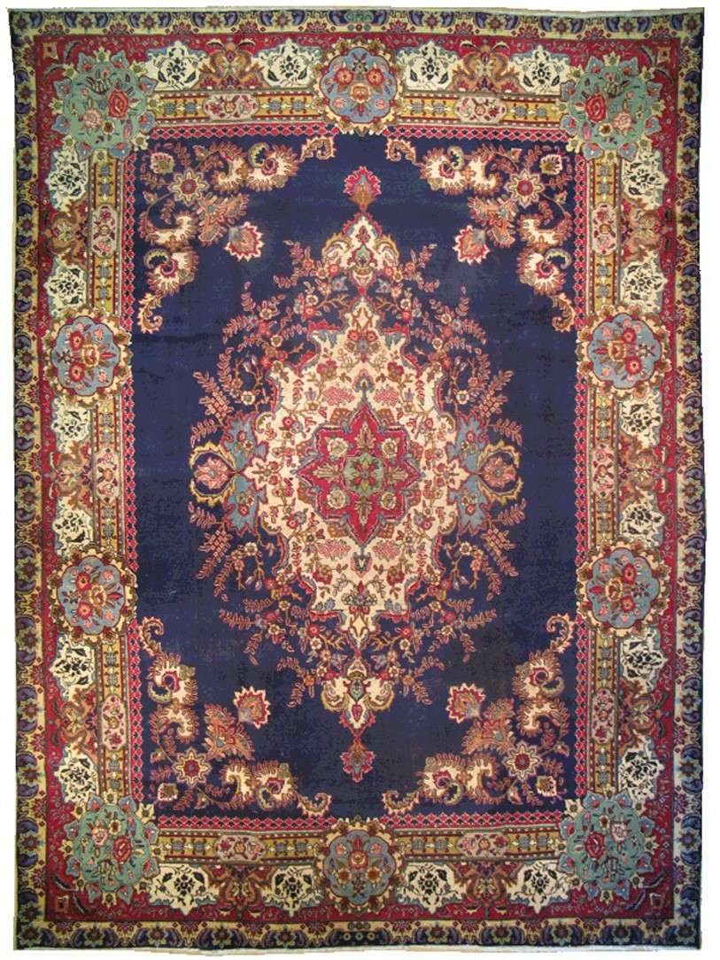 9' 6" x 12' 1" Persian Tabriz Rug image 0