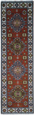 2' 8" x 9' 9" India Kazak Runner image 0