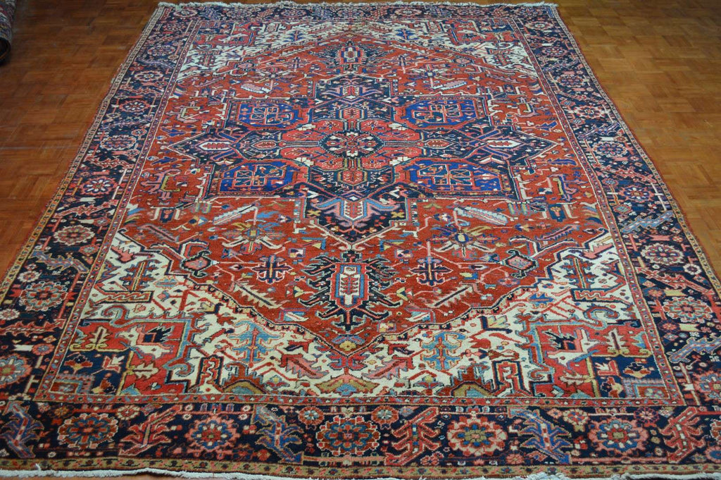 8' 3" x 11' 2" Persian Heriz Rug image 1