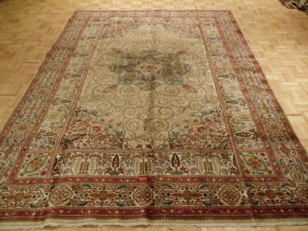 7' 1" x 10' 5" Persian Tabriz Rug image 4