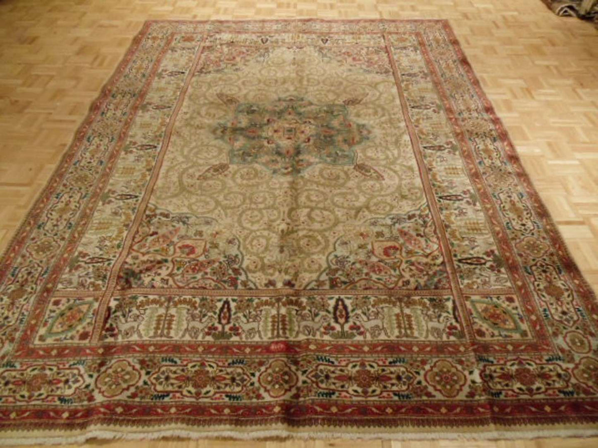 7' 1" x 10' 5" Persian Tabriz Rug image 4