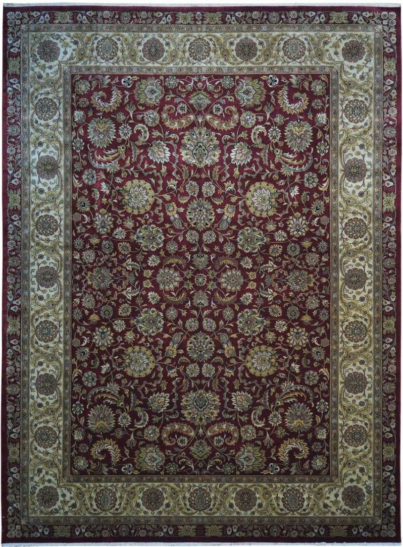 9' 0" x 12' 1" India Agra Rug image 0