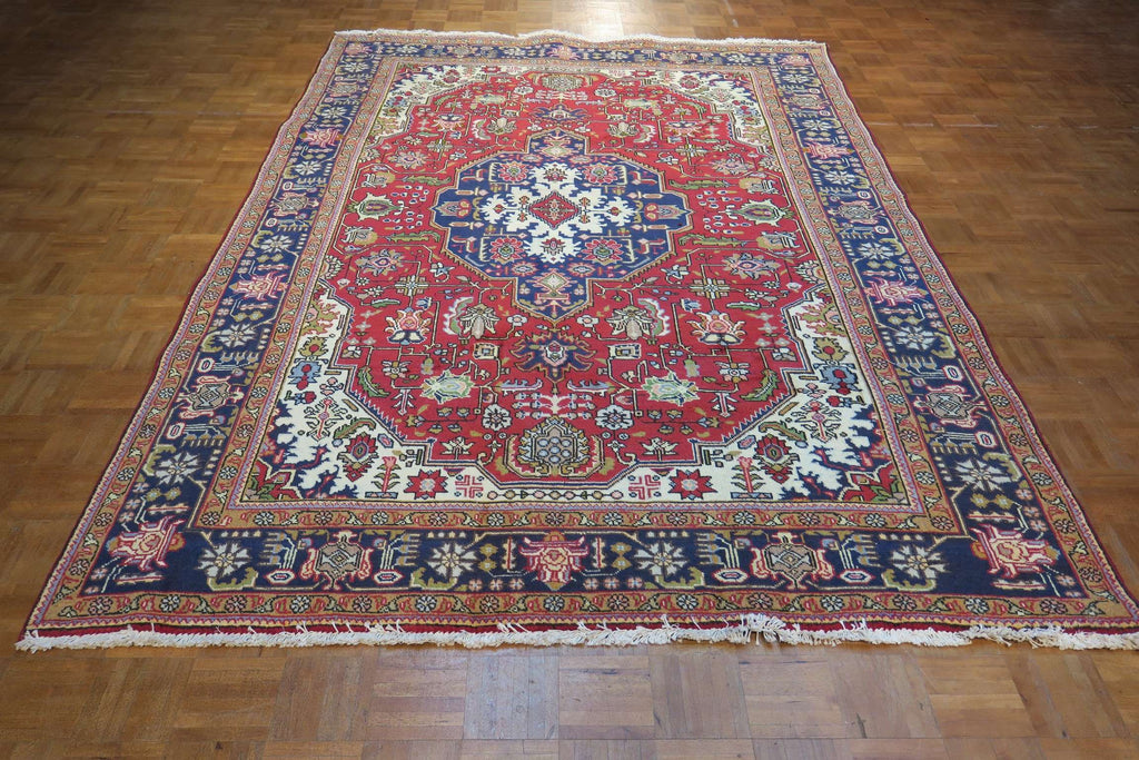 6' 6" x 9' 6" Vintage Tabriz Rug image 6