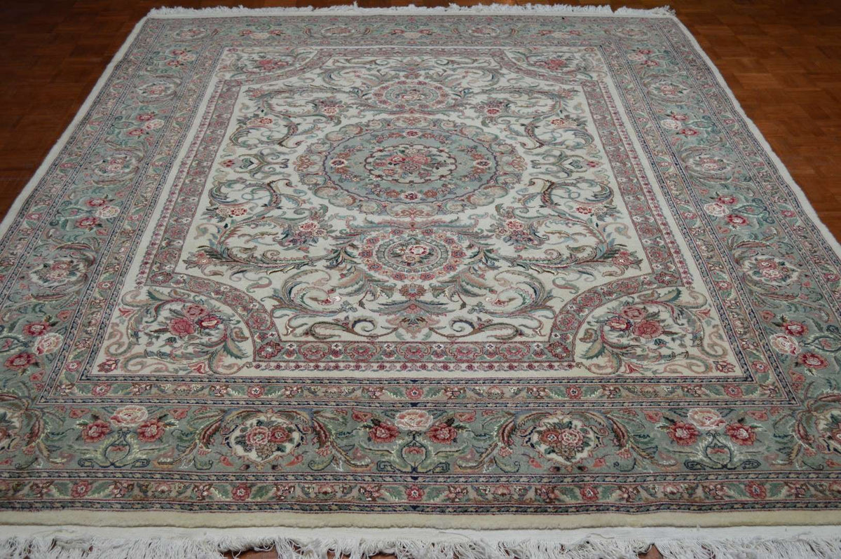 8' 1" x 10' 9" India Tabriz Rug image 1