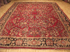 8' 8" x 11' 9" Persian Sarouk Rug image 1