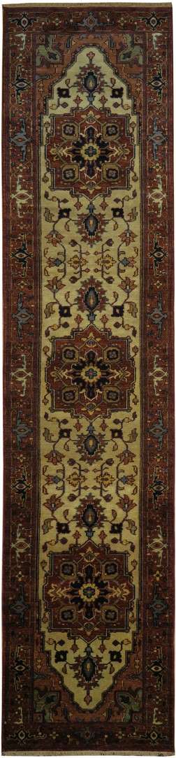 2' 7" x 12' 0" India Serapi Runner image 0