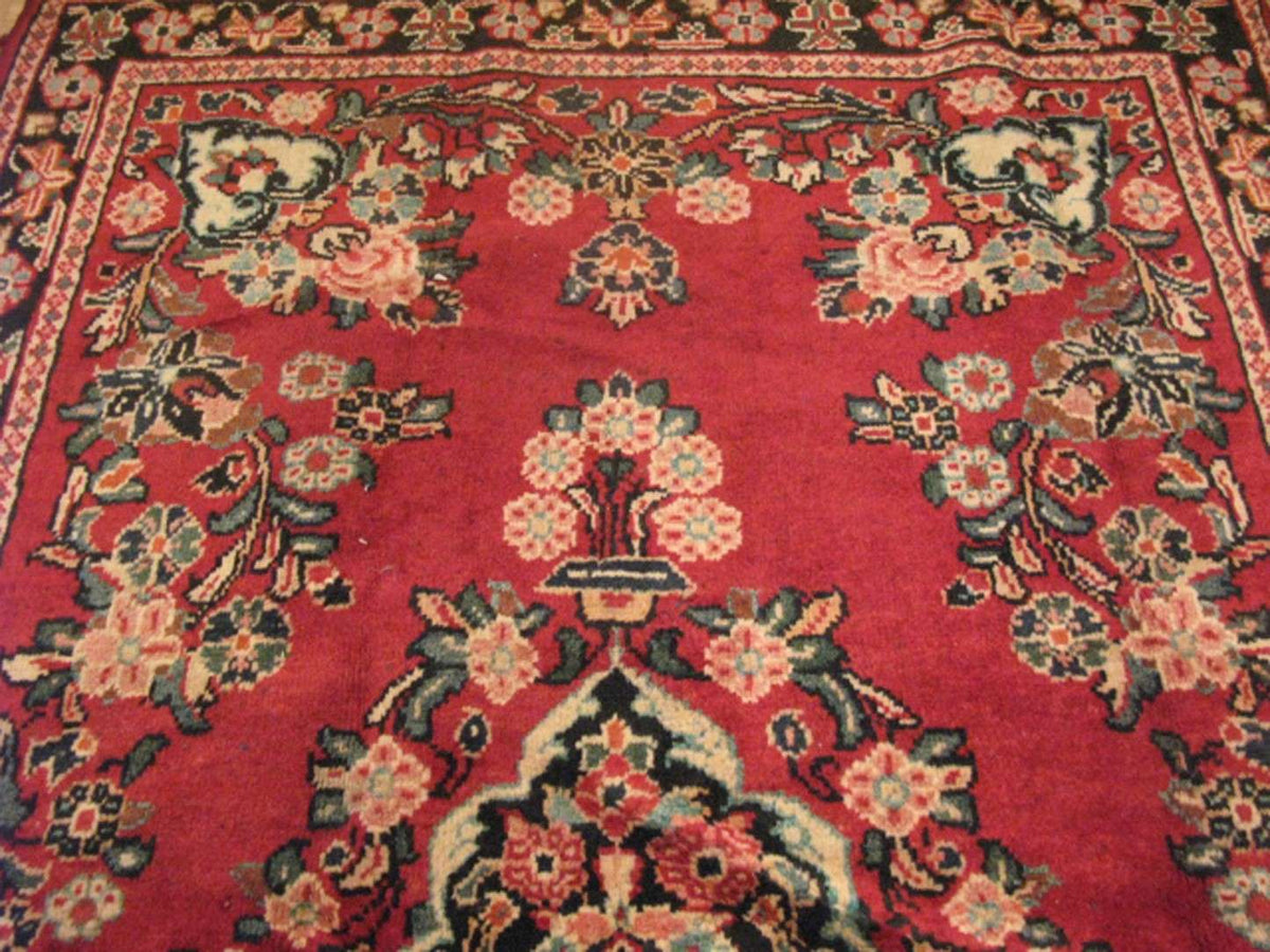 4' 4" x 6' 7" Vintage Sarouk Rug image 8